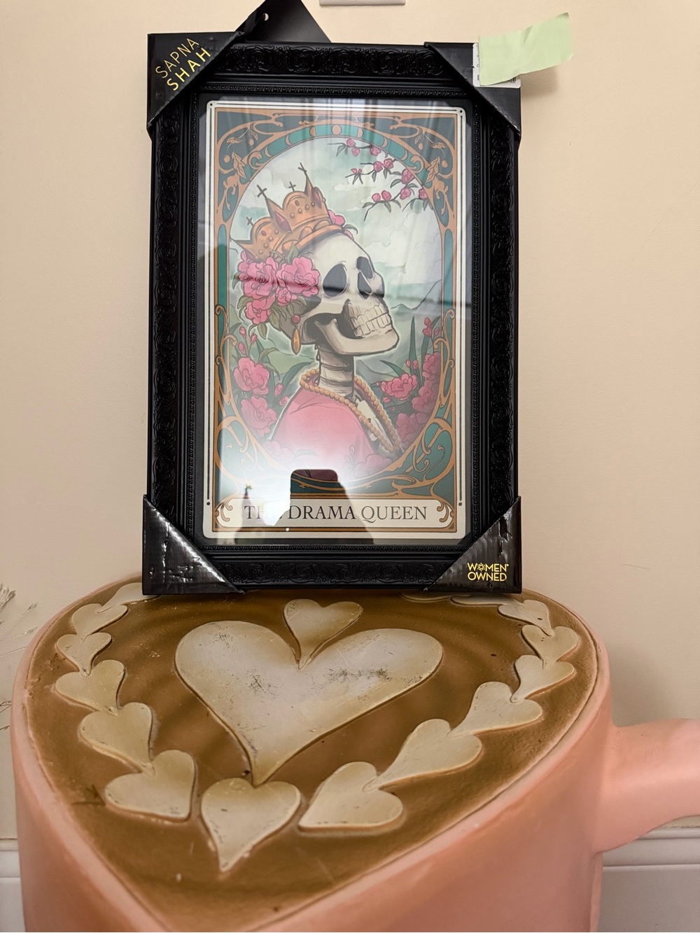 Sapna Shah Black Framed The Drama Queen Wall Hanging Picture